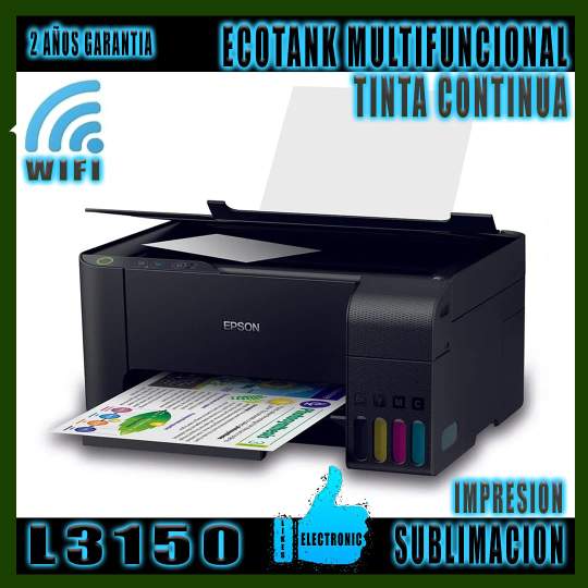 impresoras y scanners - L3150 WIFI Printer Epson 3IN1  Multifuncional Sublimacion DELIVERY 2AG