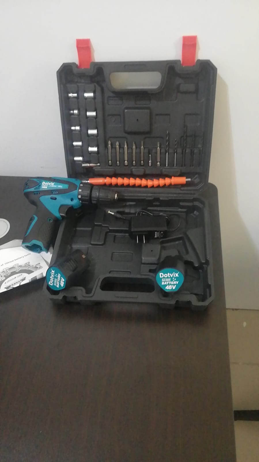 herramientas, jardines y exterior - Taladro Inalámbrico 48V con 2 Baterías y Conjunto  1