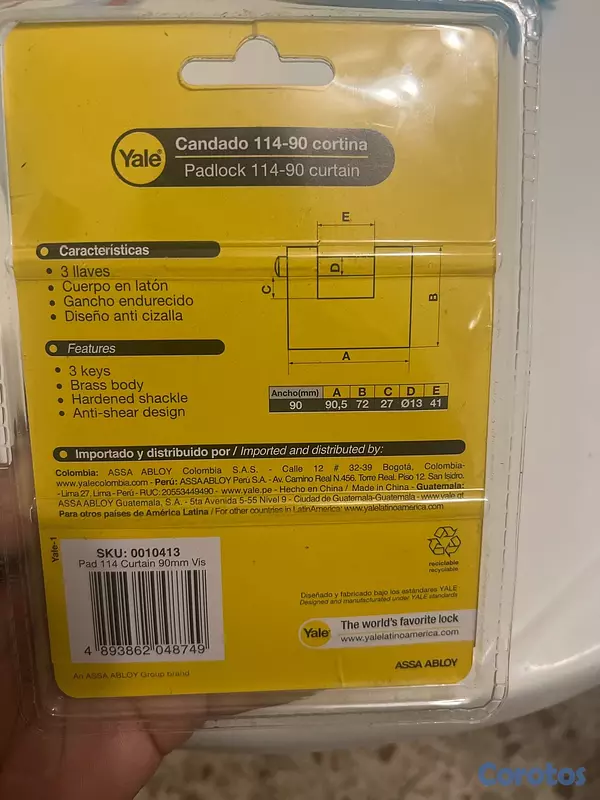herramientas, jardines y exterior - se vende candado YALE 2