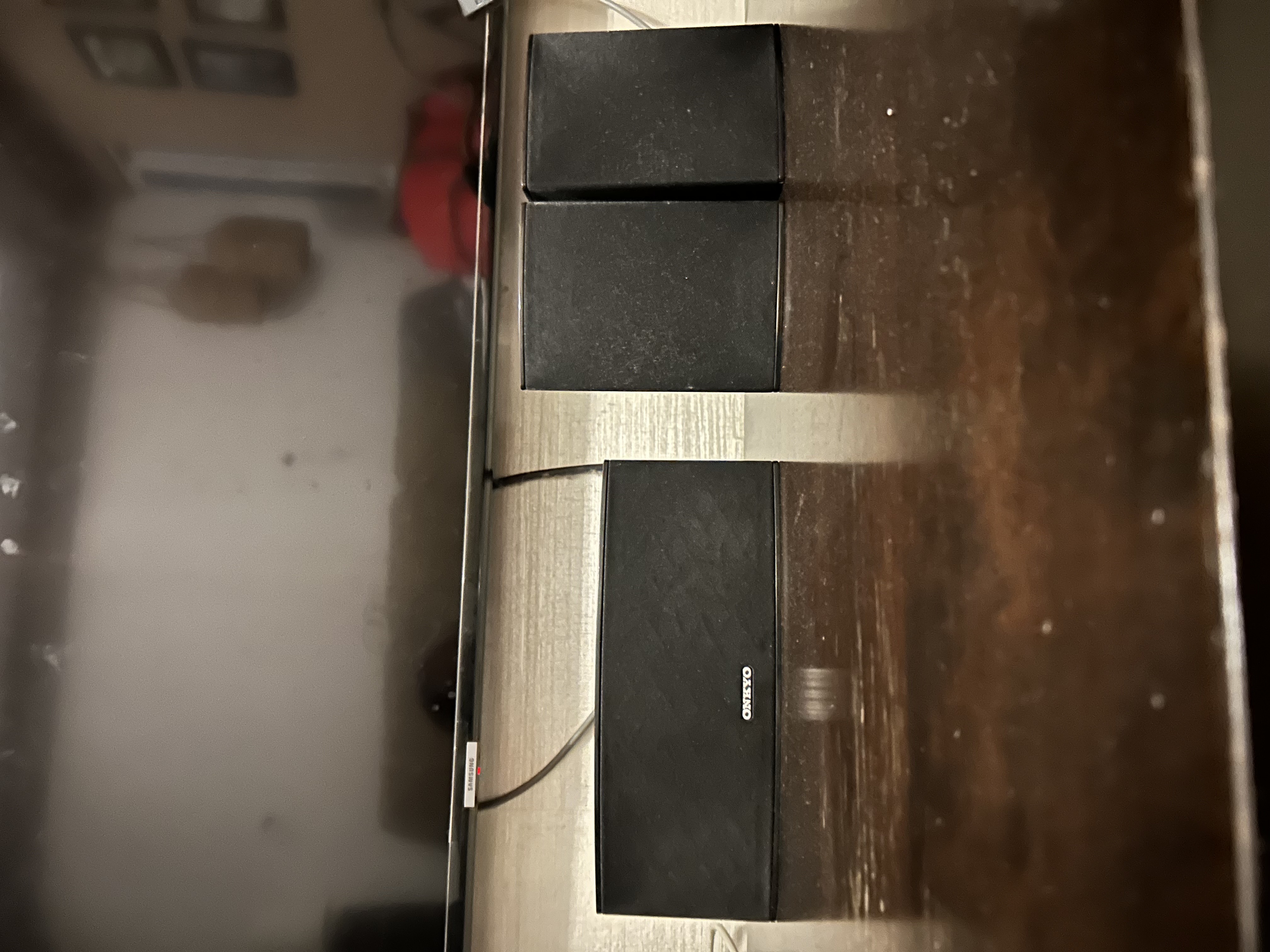 camaras y audio - home theater marca Onkyo con 5 bocinas y 1 buffer 
