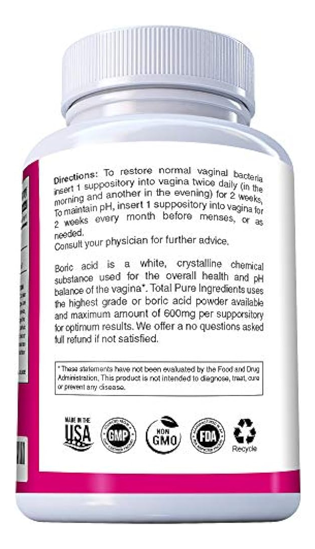 Salud y Equipamiento Médico - Supositorios De Acido Borico - Nature's Harmony - X30 Und 2