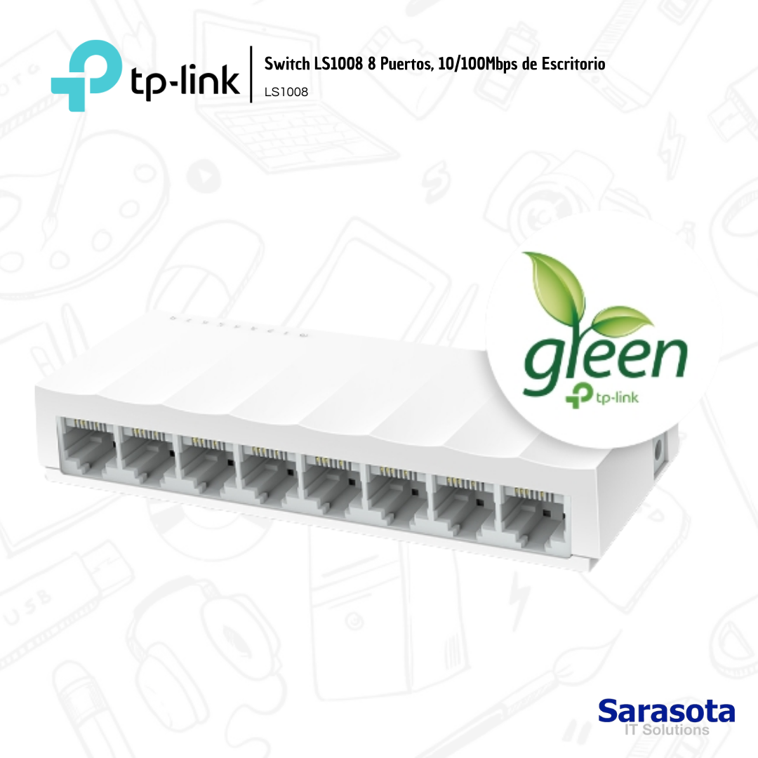 accesorios para electronica - TP-Link Switch de 8 puertos LS1008  0