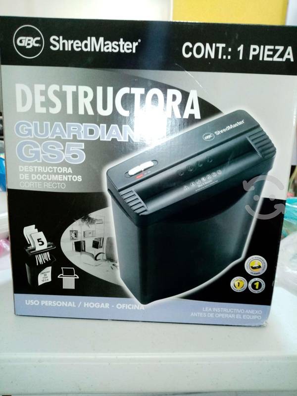 computadoras y laptops - TRICTURADORA GBC GS5, TRITURA 5 HOJAS A LA VEZ	