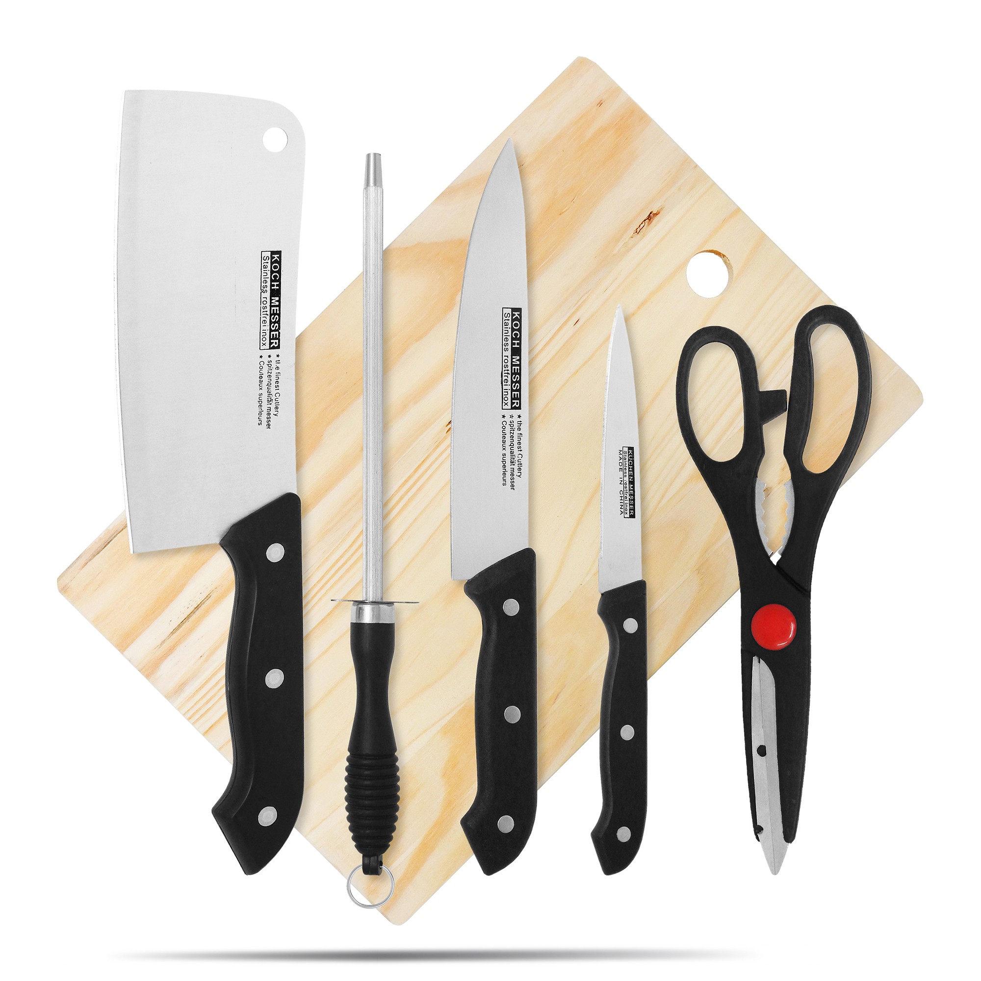 cocina - Juego de cuchillos con accesorios incluidos