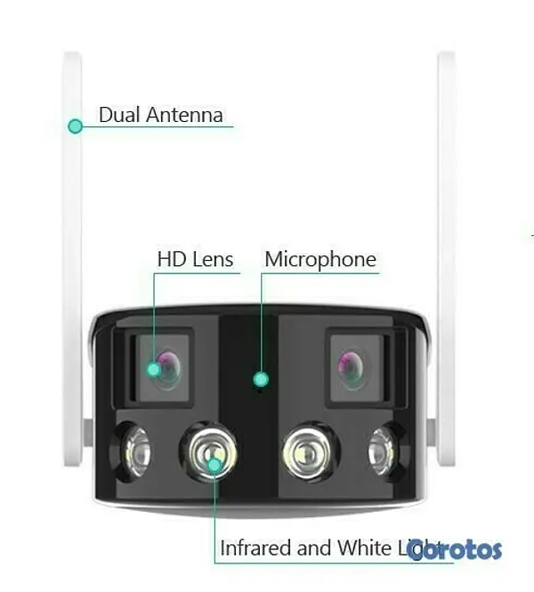 camaras y audio - Camara de seguridad wifi 180 grados con angulo de vision panoramica 4