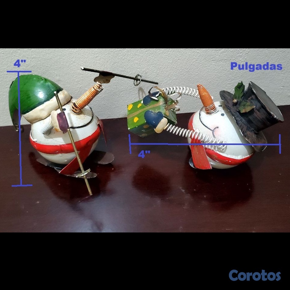 decoración y accesorios - Muñeco de nieve en Metal. Hecho a mano. Combo 2x40 5