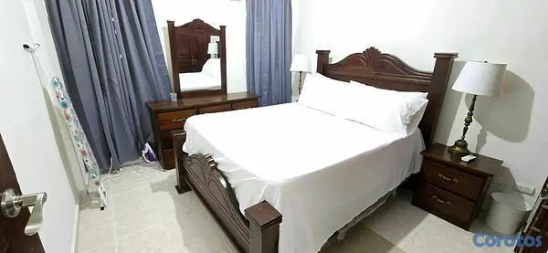 apartamentos - 3ER PISO AMUEBLADO EN VILLA MARIA ATRAS DE HOMS SANTIAGO  4