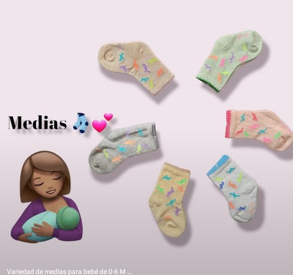 ropa y zapatos - Variedades de Medias para bebé de 0/6 meses $50 peso C/U (Nuevas)