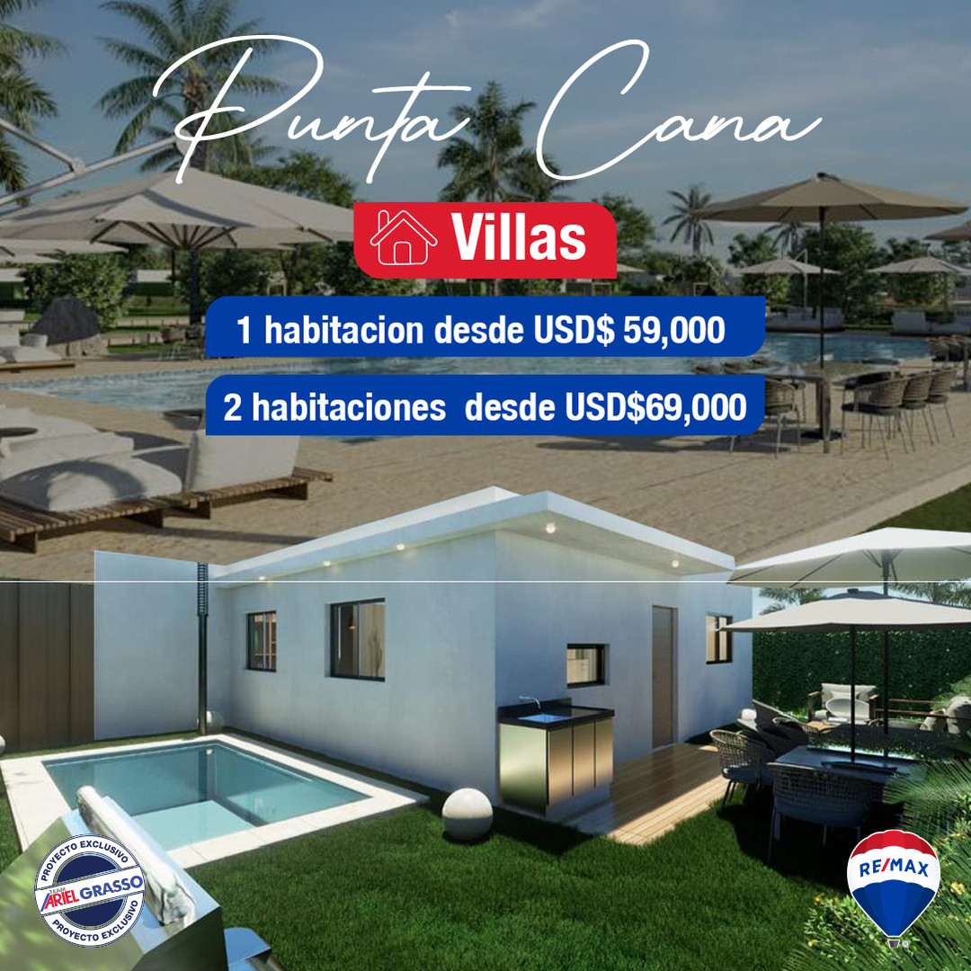 casas - Villas en venta en Punta Cana de 1 y 2 habs con patio privado 1