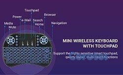 consolas y videojuegos - 🛑 Mini teclado inalámbrico con control remoto Touchpad Mouse Combo controlador. 2