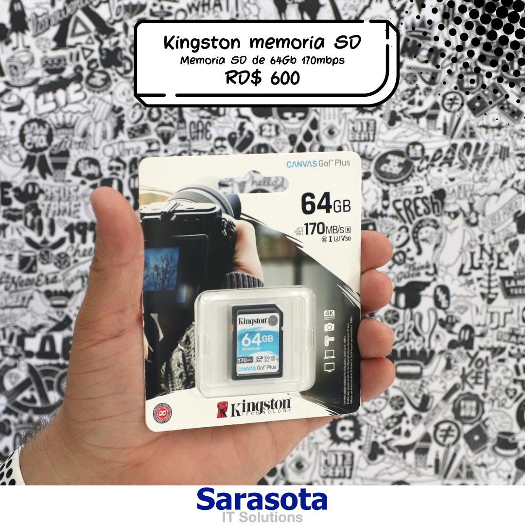 accesorios para electronica - Kingston Memoria SD Canvas Go! Plus de 64Gb