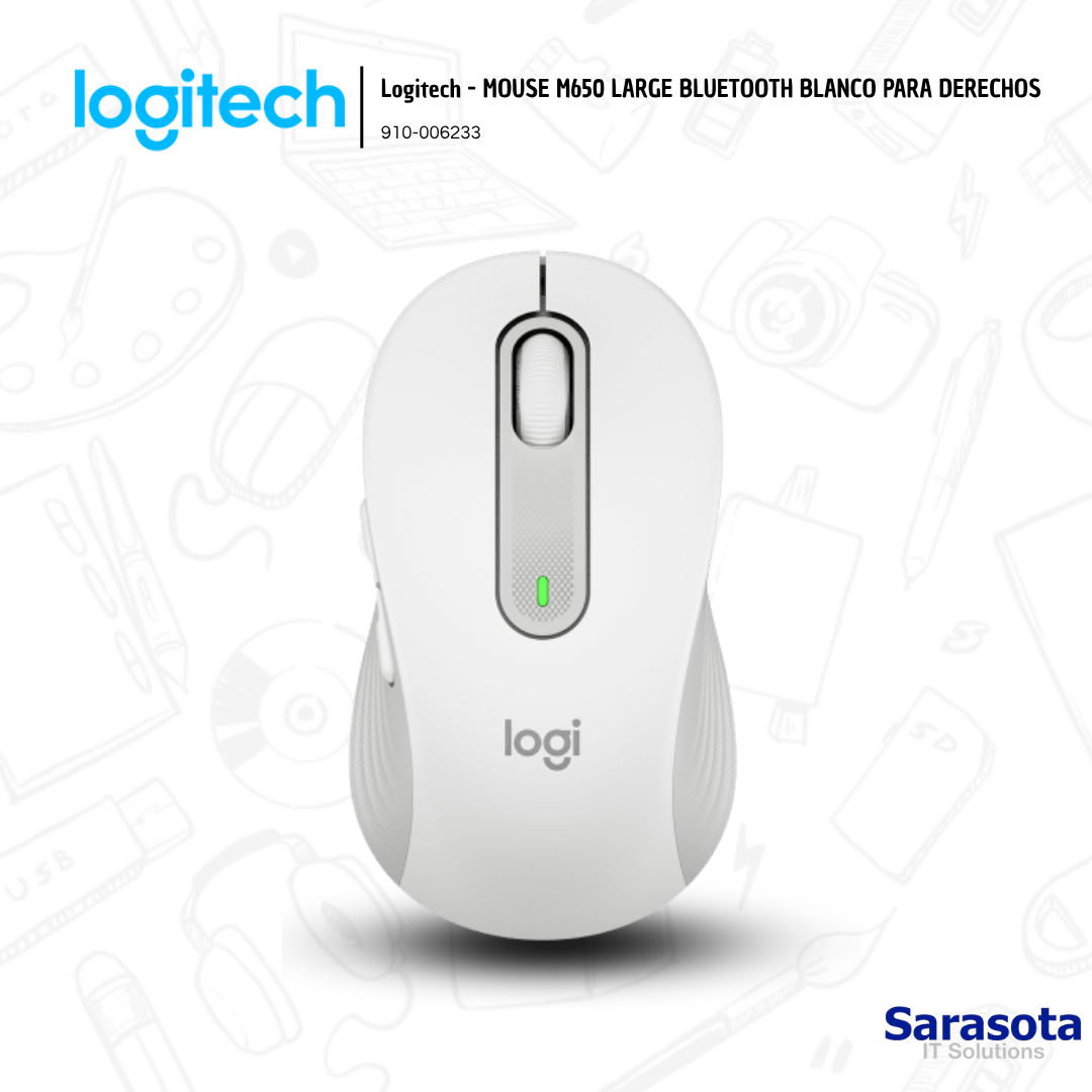 accesorios para electronica - Logitech - MOUSE M650 LARGE BLUETOOTH BLANCO 1