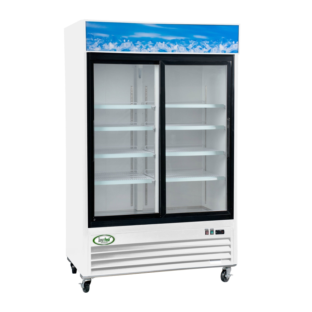 Freezer exibidor de puertas deslizantes de bajo consumo y gran eficiencia
