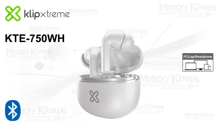 computadoras y laptops - AUDIFONO CON MICROFONO KLIPX EDGEBUDS PRO, BLUETOOTH 5.0, 6.5 HORAS DE REPRODUCC