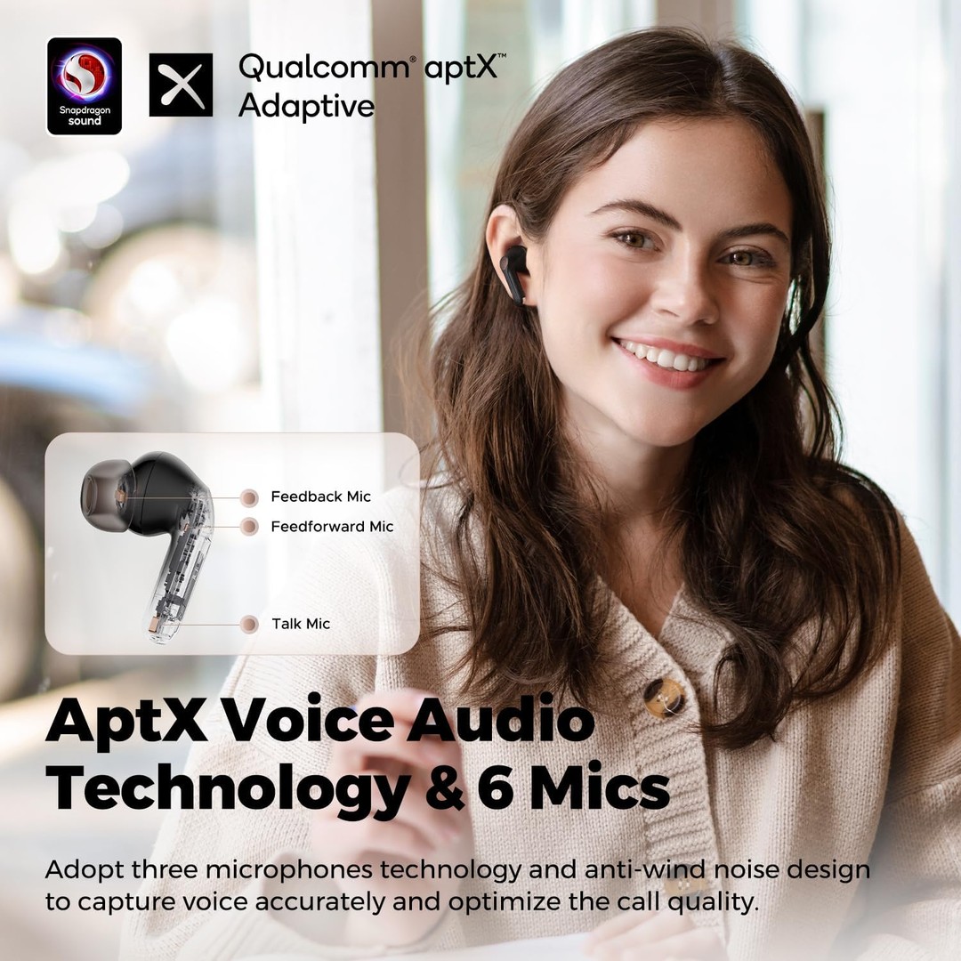 camaras y audio - SoundPEATS Air4 Pro TWS Earbuds Bluetooth 5.3, ANC, Multipoint pairing, 6 mics 3