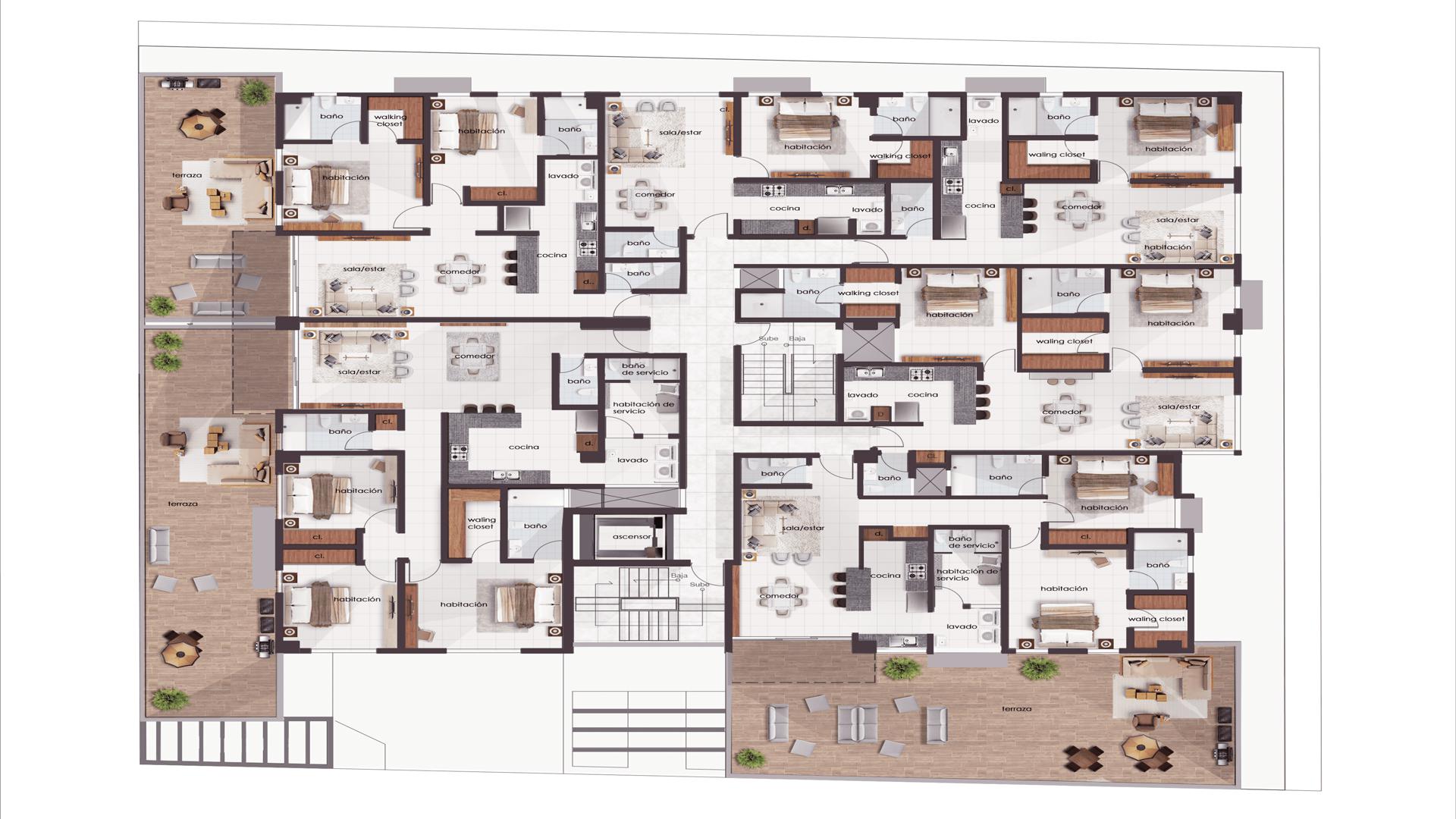 apartamentos - Bello Proyecto de Apartamentos en la Zona Universitaria, ZU-02 1