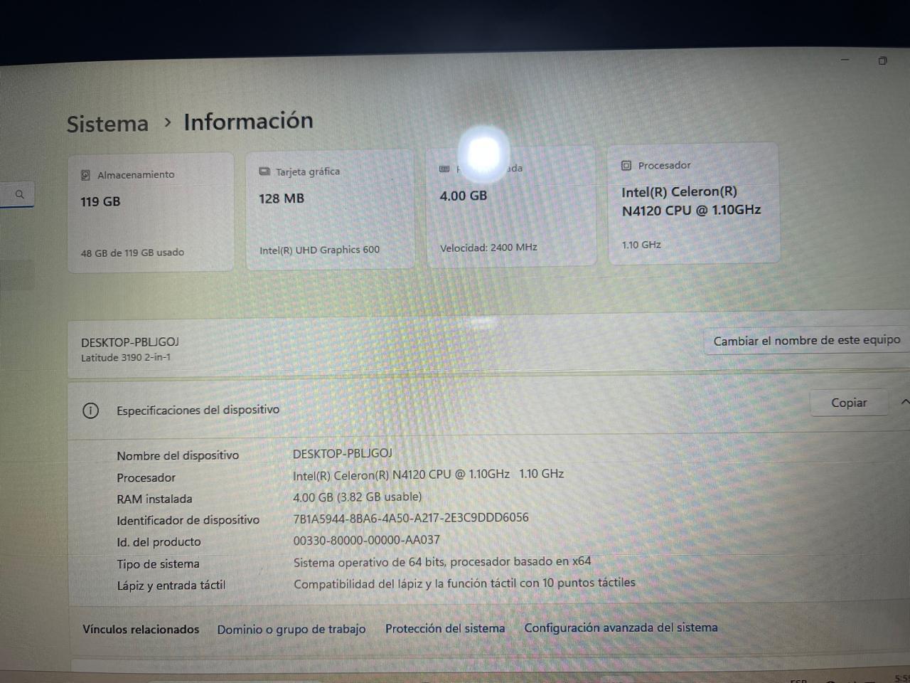 computadoras y laptops - Dell Latitude 3190 2 in 1  3