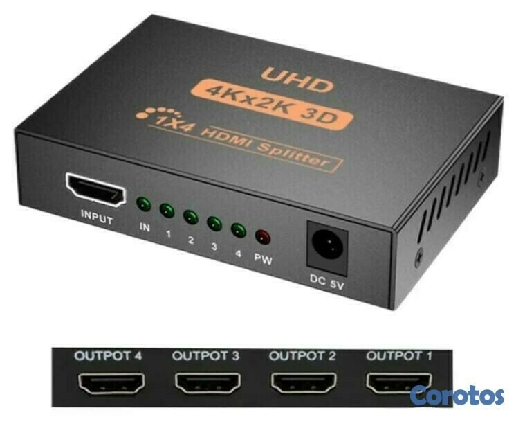 otros electronicos - Adaptador splitter 1x4 HDMI 1