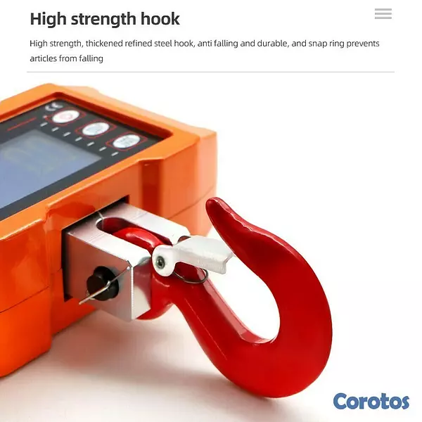equipos profesionales - Balanza Digital Escala 500 Kg Peso gancho colgante Báscula Mini de grúa portatil 5