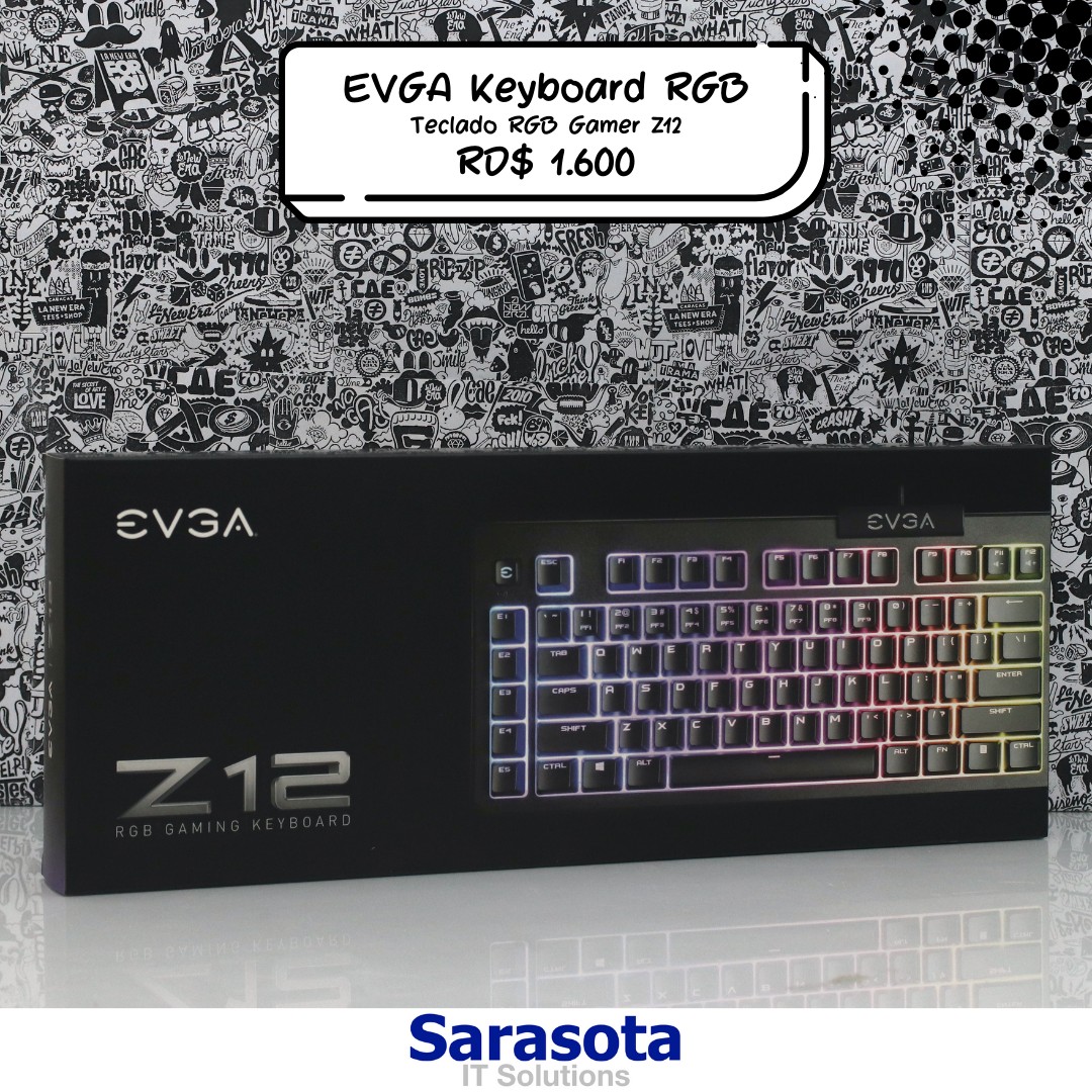 accesorios para electronica - Teclado EVGA Z12 Gaming Keyboard, RGB Backlit LED