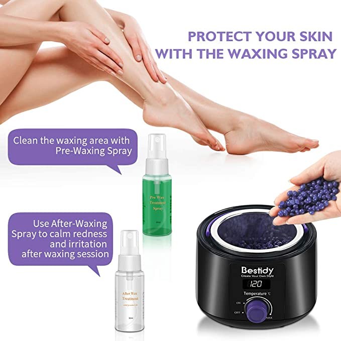 salud y belleza - Kit de depilacion bestidy Horno de Cera + 4 fundas de cera. Calentador depilar 4