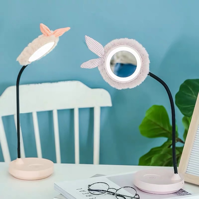 electrodomesticos - Lámpara de mesa con led luz y espejo 