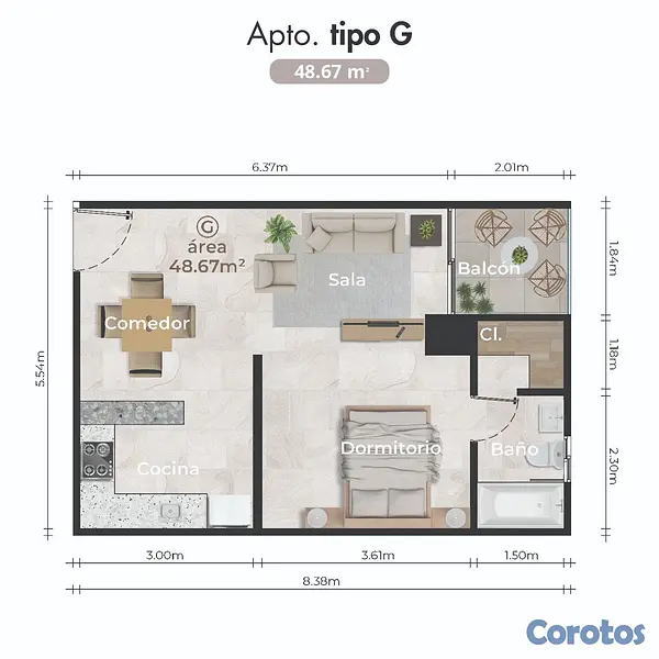 Proyectos -  Venta de 1-2 y 3 Habitaciones en Prestigioso Sect 10