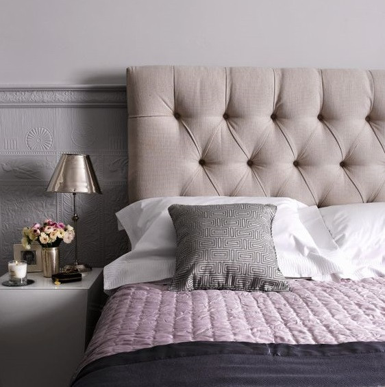 muebles y colchones - Cama tapizada color Crema y colchón. Nueva 