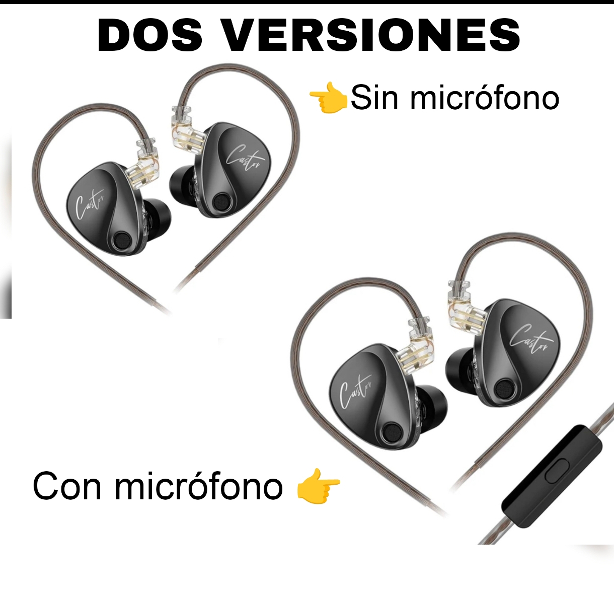 camaras y audio - KZ Castor / versión especial para bajos / Bass version + estuche gratis  5