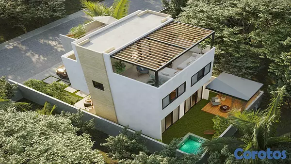 casas vacacionales y villas - Casas de 3 Habitaciones con Patio en Ecos Yard, Ave. Ecológica 2