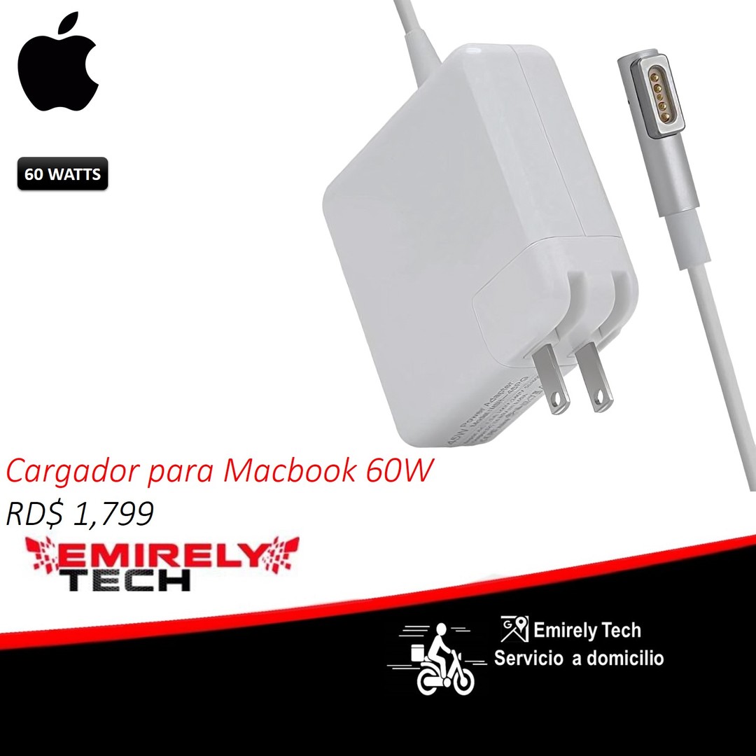 otros electronicos - Cargador para Mac Apple Laptop Apple Macbook 60w