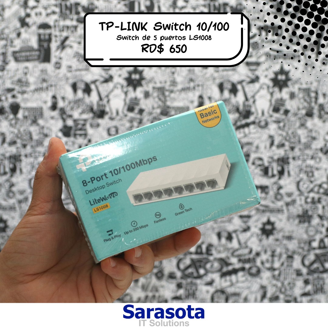 accesorios para electronica - TP-Link Switch de 8 puertos LS1008 Somos Sarasota 0