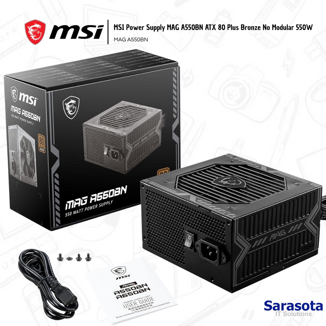 accesorios para electronica - Msi Power Supply MAG A550BN ATX 80 Plus Bronze  2