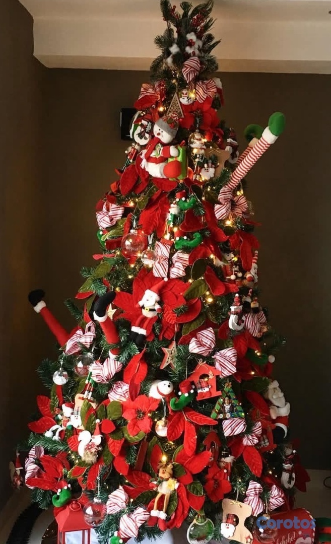 decoración y accesorios - Arbolito de Navidad de 7.5 pies, con luces y adornos incluidos en ambos colores  2