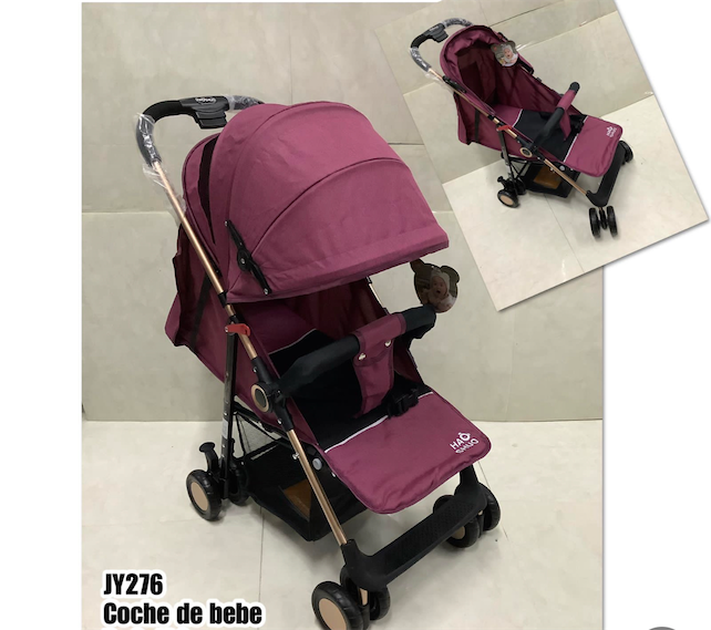 coches y sillas - Coche para bebes reclinable Nuevo color gris - vino y morado  2