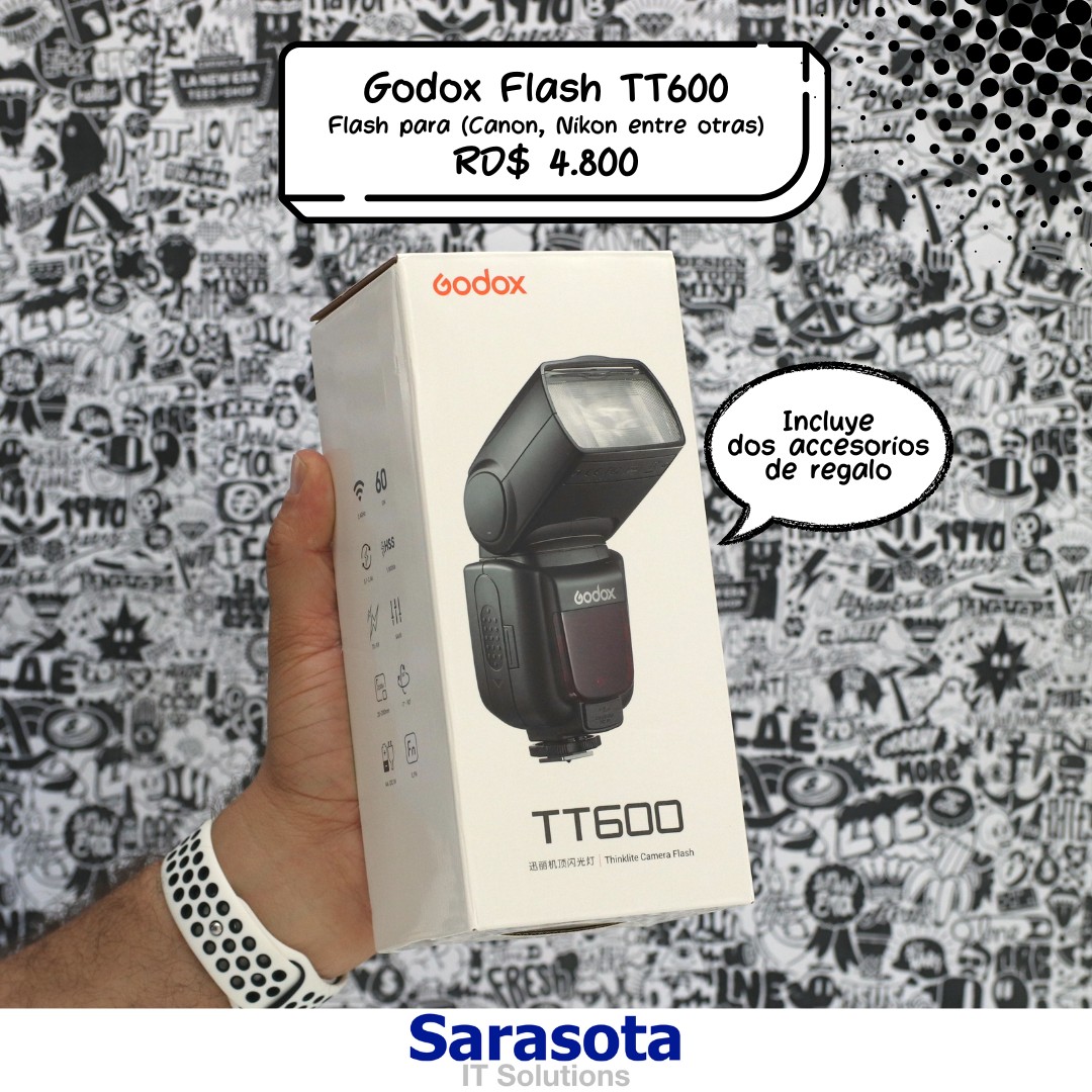 camaras y audio - Flash Godox TT600 (Canon, Nikon, Pentax, Panasonic, Fujifilms)