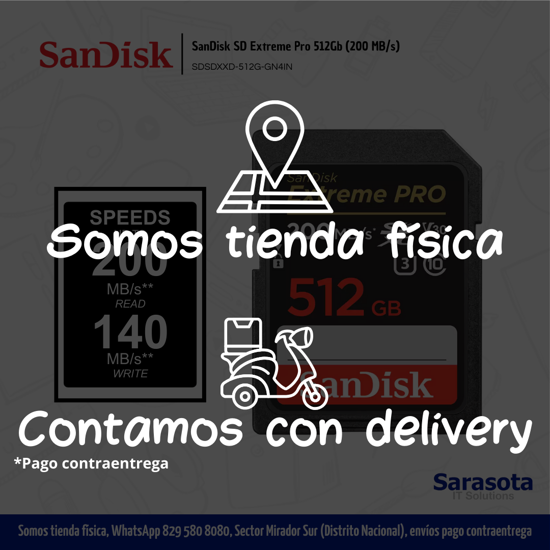 accesorios para electronica - SanDisk SD Extreme Pro 512Gb 200 MB/s 1