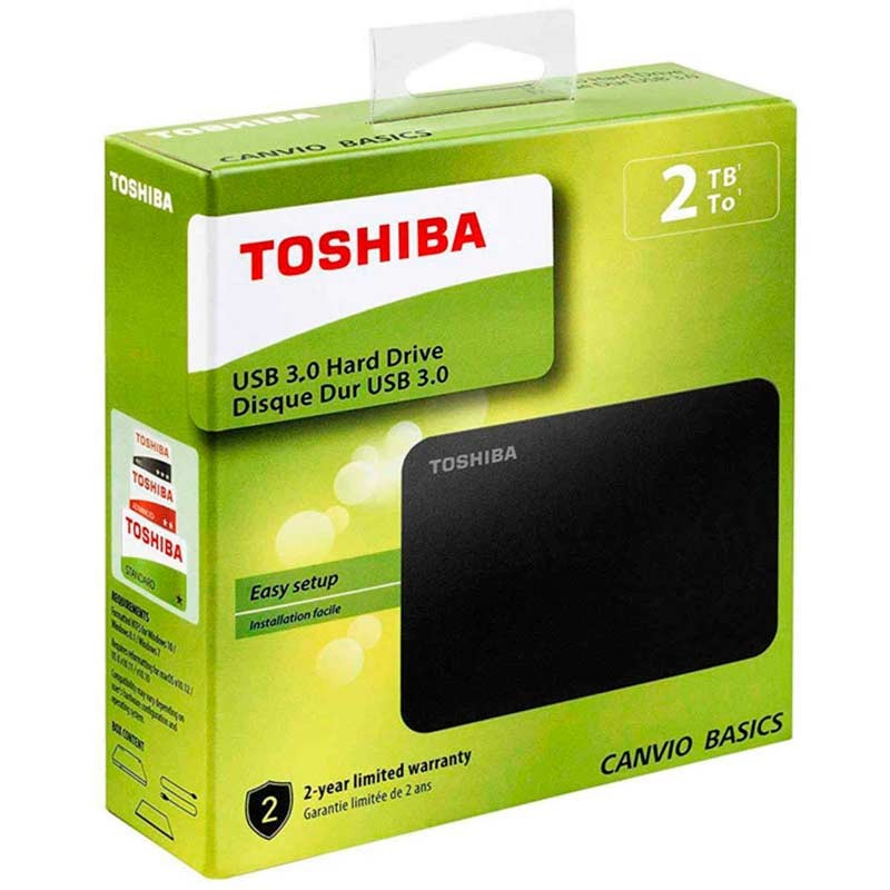 computadoras y laptops - Disco Externo 2TB  usb Toshiba  Canvio Basics 