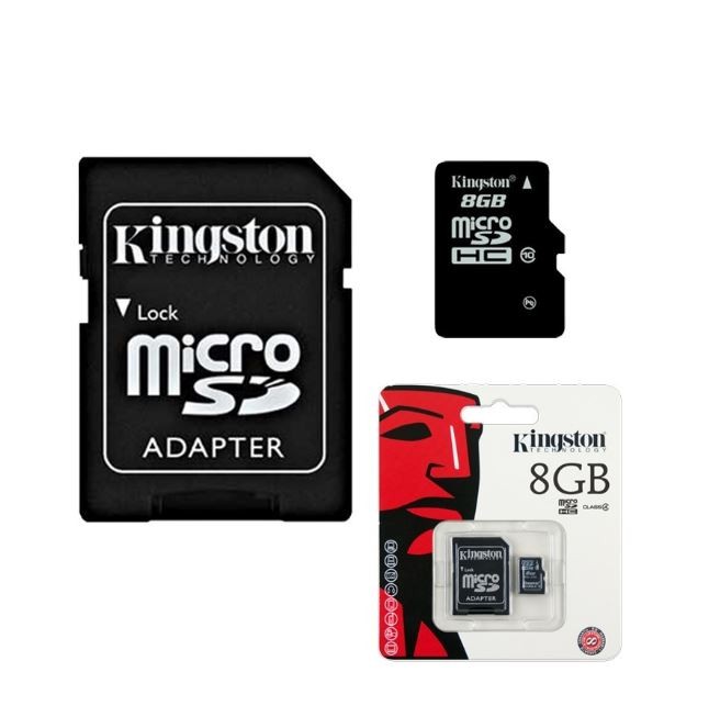 celulares y tabletas - Memoria Micro SD de 8 GB con adaptador