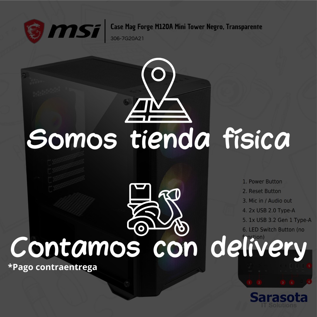 computadoras y laptops - MSI Case Mag Forge M100A Negro acrílico 3