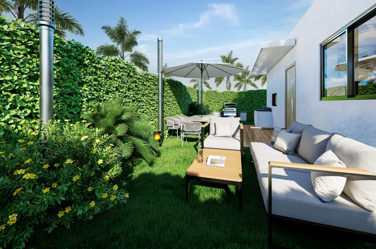 casas - Villas en venta en Punta Cana de 1 y 2 habs con patio privado 5
