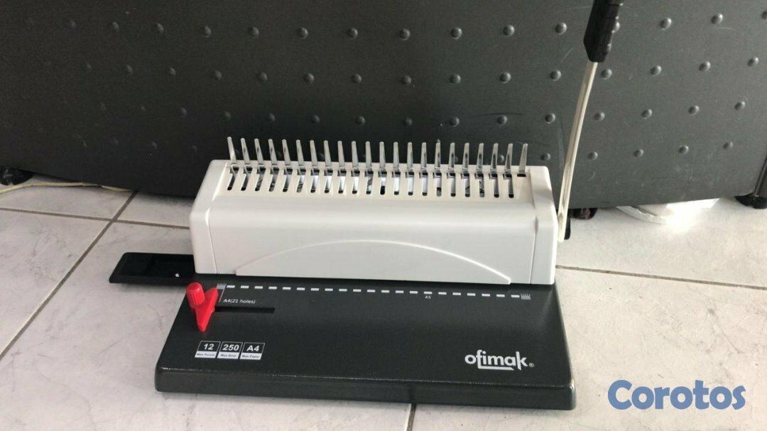 impresoras y scanners - ENCUADERNADORA ESPIRAL TRADICIONAL CUADRADO 12 HOLAS A LA VEZ 2