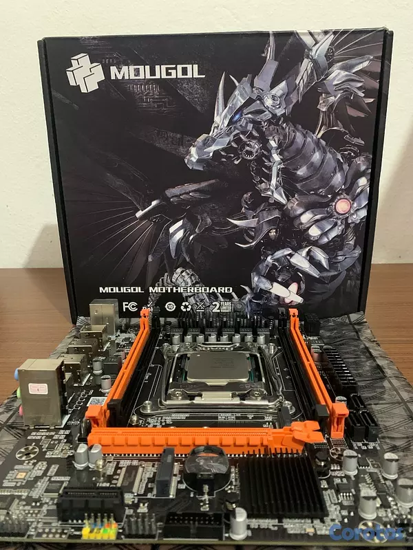 computadoras y laptops - placa madre x99 mougol placa+procesador  3