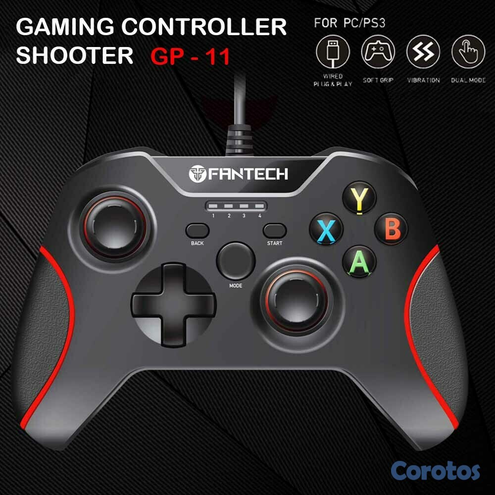 computadoras y laptops - GAMEPAD FANTECH GP11, PARA PC/PS3,Controlador de juego USB


 1