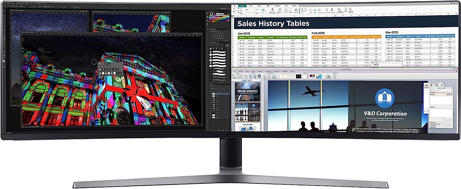 computadoras y laptops - Monitor Curvo Samsung CHG90 de 49 pulgadas QLED 144Hz 4K AMD 1MS DisplayHDR6000  6