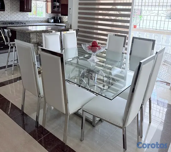 muebles y colchones - COMEDOR ACERO INOXIDABLE  2