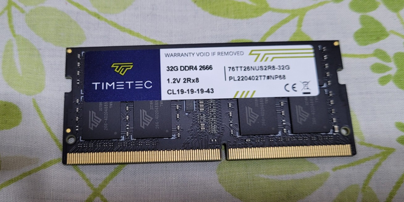 computadoras y laptops - Memoria Ram 32gb ddr4 de laptop nueva