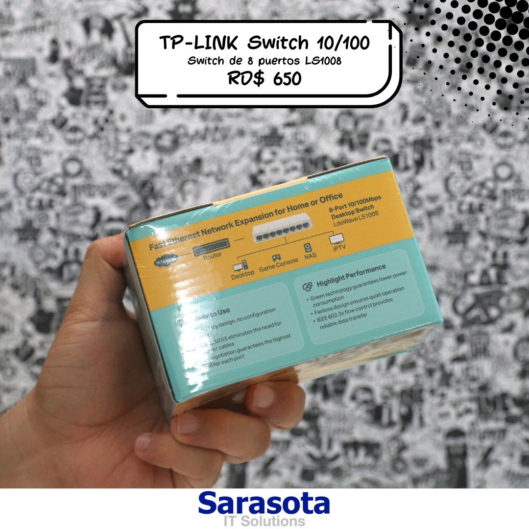 accesorios para electronica - TP-Link Switch de 8 puertos LS1008 Somos Sarasota 2