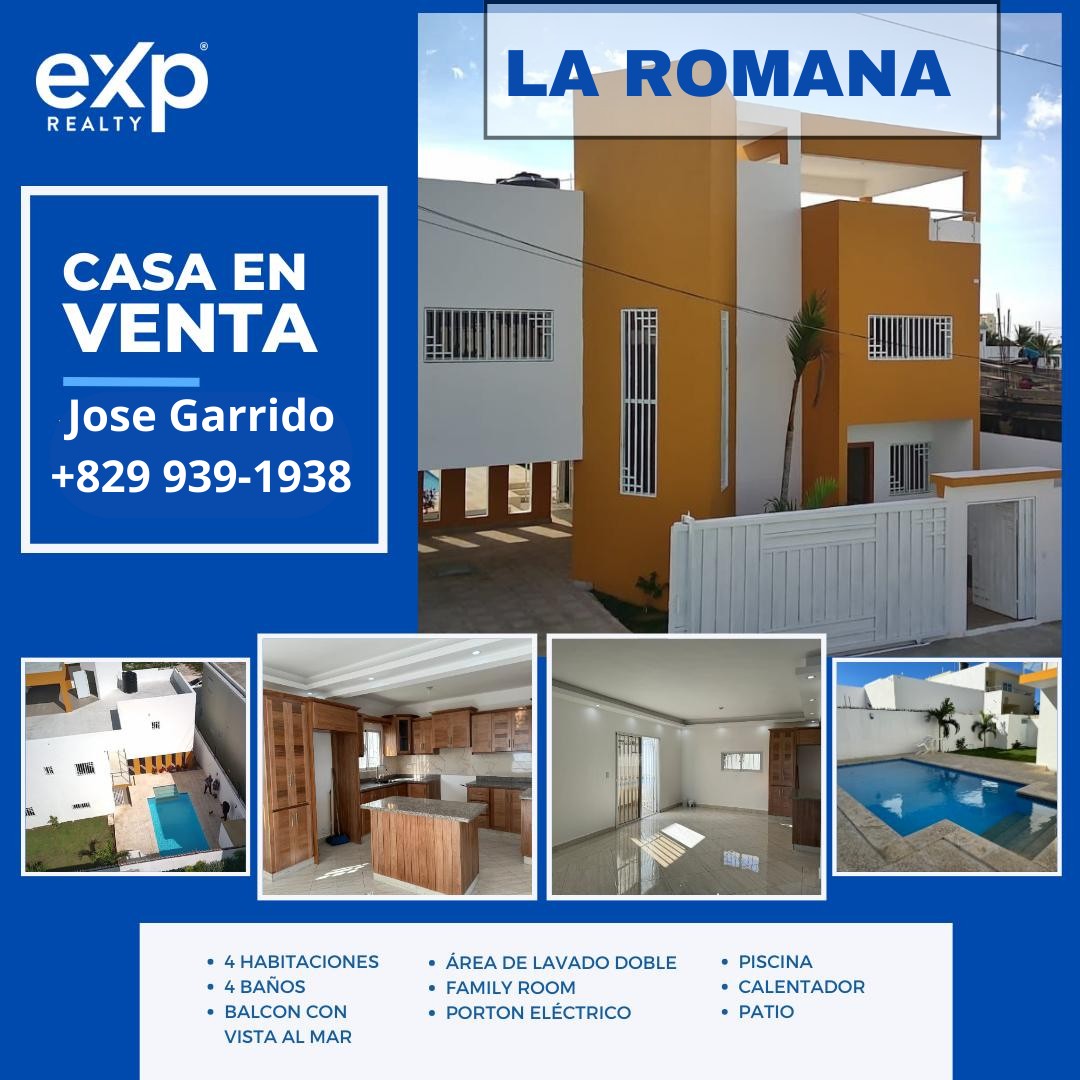 casas vacacionales y villas - Venta de casa con piscina en La Romana