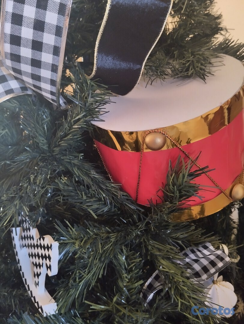 decoración y accesorios - Árbol de navidad de 7 pies con adornos incluidos  3